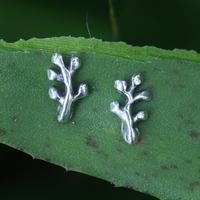 Sterling silver stud earrings, 'Magical Coral' - Coral Branch-Themed Polished Silver Stud Earrings from Bali