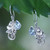Blue topaz dangle earrings, 'Garden of Devotion' - Leaf-Themed 2-Carat Blue Topaz Silver Dangle Earrings (image 2b) thumbail