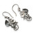 Blue topaz dangle earrings, 'Garden of Devotion' - Leaf-Themed 2-Carat Blue Topaz Silver Dangle Earrings (image 2c) thumbail