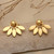 Gold-plated drop earrings, 'Morning Petals' - Spring-Trend Floral 18k Gold-Plated Ear Jacket Drop Earrings (image 2) thumbail