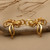 Gold-plated drop earrings, 'Ribbon of Belles' - Ribbon-Shaped Drop Earrings in an 18k Gold-Plated Finish (image 2c) thumbail