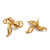 Gold-plated drop earrings, 'Ribbon of Belles' - Ribbon-Shaped Drop Earrings in an 18k Gold-Plated Finish (image 2e) thumbail