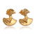 Gold-plated button earrings, 'Versatile & Victorious' - Whimsical 18k Gold-Plated Button Earrings Crafted in Bali thumbail