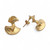 Gold-plated button earrings, 'Versatile & Victorious' - Whimsical 18k Gold-Plated Button Earrings Crafted in Bali (image 2c) thumbail
