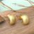 Gold-plated button earrings, 'Golden Basis' - Modern 18k Gold-Plated Button Earrings in a Polished Finish (image 2) thumbail