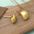 Gold-plated button earrings, 'Golden Basis' - Modern 18k Gold-Plated Button Earrings in a Polished Finish (image 2c) thumbail