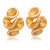 Gold-plated button earrings, 'Immortal Brushstrokes' - Whimsical High-Polished 18k Gold-Plated Button Earrings thumbail