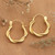 Gold-plated hoop earrings, 'Twist & Nimbus' - Abstract-Inspired Brass Hoop Earrings in 18k Gold Plating (image 2) thumbail