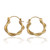 Gold-plated hoop earrings, 'Twist & Nimbus' - Abstract-Inspired Brass Hoop Earrings in 18k Gold Plating thumbail