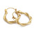 Gold-plated hoop earrings, 'Twist & Nimbus' - Abstract-Inspired Brass Hoop Earrings in 18k Gold Plating (image 2c) thumbail