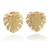 Gold-plated stud earrings, 'Little Forest' - Nature-Inspired Leaf-Shaped 18k Gold-Plated Stud Earrings thumbail