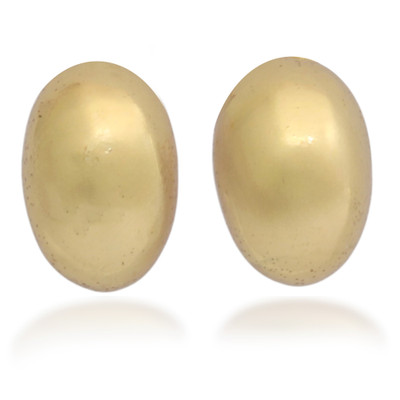 Gold-plated stud earrings, 'Hatching Glory' - Whimsical High-Polished Egg-Shaped Gold-Plated Stud Earrings