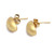 Gold-plated stud earrings, 'Hatching Glory' - Whimsical High-Polished Egg-Shaped Gold-Plated Stud Earrings (image 2d) thumbail