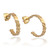 Gold-plated half-hoop earrings, 'Braided Diadem' - Braid-Pattern 18k Gold-Plated Half-Hoop Earrings from Bali thumbail