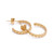 Gold-plated half-hoop earrings, 'Braided Diadem' - Braid-Pattern 18k Gold-Plated Half-Hoop Earrings from Bali (image 2d) thumbail