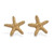 Gold-plated stud earrings, 'Golden Shore' - Ocean-Themed 18k Gold-Plated Brass Starfish Stud Earrings thumbail