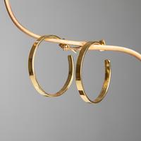 Gold-plated half-hoop earrings, 'Circles of Harmony' - Polished 18k Gold-Plated Silver Half-Hoop Earrings from Bali