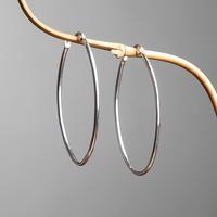 Sterling silver hoop earrings, 'Lovely Loops' - Classic Large Sterling Silver Hoop Earrings from Bali