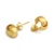 Gold-plated stud earrings, 'Knot of the Universe' - 22k Gold-Plated Brass Stud Button Earrings with Knot Motif (image 2d) thumbail