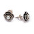 Cultured pearl button earrings, 'White Bouquet' - Sterling Silver and Grey Cultured Pearl Rose Button Earrings (image 2d) thumbail