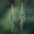 Sterling silver dangle earrings, 'Oxidized Spruce' - Spruce Tree Leaf-Themed Sterling Silver Dangle Earrings (image 2) thumbail