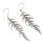 Sterling silver dangle earrings, 'Oxidized Spruce' - Spruce Tree Leaf-Themed Sterling Silver Dangle Earrings (image 2d) thumbail