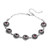 Garnet link bracelet, 'Carousel of Passions' - Balinese Folk Art-Themed Natural Round Garnet Link Bracelet thumbail