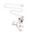 Multi-gemstone pendant necklace, 'Dove of Harmony' - High-Polished Faceted Multi-Gemstone Dove Pendant Necklace thumbail