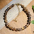 Gold-accented tiger's eye beaded link bracelet, 'Classic Chocolate' - Gold-Accented Link Bracelet with Knotted Tiger's Eye Beads (image 2c) thumbail