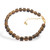 Gold-accented tiger's eye beaded link bracelet, 'Classic Chocolate' - Gold-Accented Link Bracelet with Knotted Tiger's Eye Beads (image 2d) thumbail