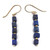 Gold-plated lapis lazuli beaded dangle earrings, 'Midnight Margarita' - 18k Gold-Plated Dangle Earrings with Lapis Lazuli Stones thumbail