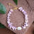 Gold-accented multi-gemstone beaded pendant bracelet, 'Galaxy Margarita' - Gold-Accented Rose Quartz Amethyst Cultured Pearl Bracelet (image 2) thumbail