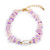 Gold-accented multi-gemstone beaded pendant bracelet, 'Galaxy Margarita' - Gold-Accented Rose Quartz Amethyst Cultured Pearl Bracelet (image 2d) thumbail