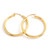 Gold-plated hoop earrings, 'Gleaming Essentials' - Fashionable Polished 18k Gold-Plated Brass Hoop Earrings thumbail