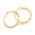 Gold-plated hoop earrings, 'Gleaming Essentials' - Fashionable Polished 18k Gold-Plated Brass Hoop Earrings (image 2c) thumbail