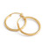 Gold-plated hoop earrings, 'Glowing Essentials' - 18k Gold-Plated Brass Hoop Earrings with Lustrous Finish thumbail