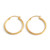 Gold-plated hoop earrings, 'Glowing Essentials' - 18k Gold-Plated Brass Hoop Earrings with Lustrous Finish (image 2e) thumbail