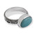 Amazonite cocktail ring, 'Ocean Luster' - Sterling Silver Cocktail Ring with Cabochon Amazonite Stone thumbail