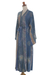 Women's batik robe, 'Midnight in Blue' - Women's Handcrafted Batik Robe (image 2d) thumbail