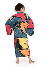 Women's batik robe, 'Paradise Peacock' - Women's Batik Patterned Robe