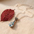 Blue topaz pendant necklace, 'Sea Call' - Balinese-Inspired 6-Carat Pear Blue Topaz Pendant Necklace (image 2) thumbail