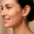 Amethyst half-hoop earrings, 'Vintage Purple' - Silver Half-Hoop Earrings with Teardrop Amethyst Gemstones (image 2c) thumbail