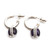 Amethyst half-hoop earrings, 'Vintage Purple' - Silver Half-Hoop Earrings with Teardrop Amethyst Gemstones (image 2f) thumbail