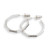 Sterling silver half-hoop earrings, 'Octo Curve' - Geometric Octagonal Bohemian Silver Half-Hoop Earrings thumbail