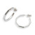 Sterling silver half-hoop earrings, 'Octo Curve' - Geometric Octagonal Bohemian Silver Half-Hoop Earrings (image 2g) thumbail