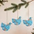 Hand painted wood ornaments, 'Peace Doves' (set of 3) - Set of 3 Peace Dove-Themed Hand-Painted Wood Ornaments (image 2) thumbail