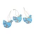 Hand painted wood ornaments, 'Peace Doves' (set of 3) - Set of 3 Peace Dove-Themed Hand-Painted Wood Ornaments (image 2c) thumbail