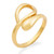Gold-plated wrap ring, 'Embrace the Glow' - 18k Gold-Plated Brass Wrap Ring with Openwork Accent thumbail