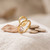 Gold-plated wrap ring, 'Embrace the Glow' - 18k Gold-Plated Brass Wrap Ring with Openwork Accent (image 2d) thumbail