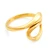 Gold-plated wrap ring, 'Embrace the Glow' - 18k Gold-Plated Brass Wrap Ring with Openwork Accent (image 2i) thumbail
